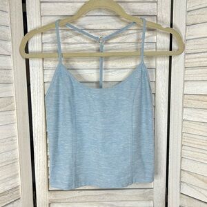 Victoria’s Secret Powder Blue Fitted Corset Style Cropped Cami Top Medium